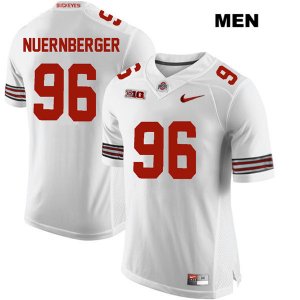 Men's NCAA Ohio State Buckeyes Sean Nuernberger #96 College Stitched Authentic Nike White Football Jersey PA20K31MR